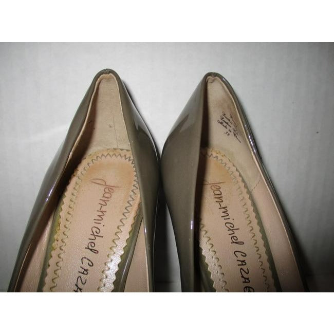 Jean Michel Cazabat Dark Taupe Patent Leather Pumps Size Us