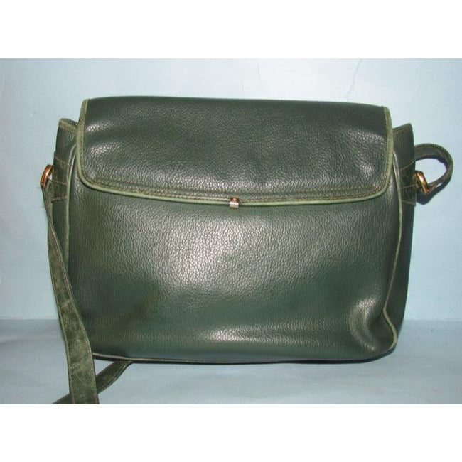 Gucci Vintage Forest Green Leather Hobo Bag