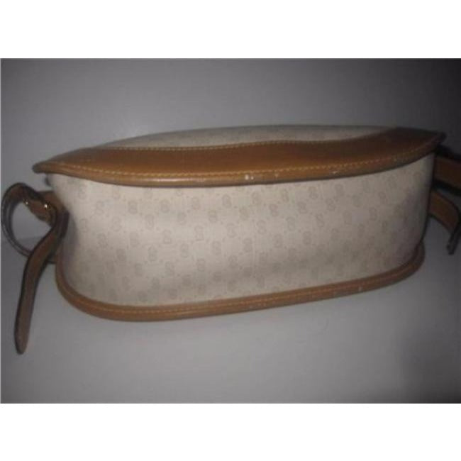 Gucci Camel on Ivory Micro G Print Half Moon Shape Purse