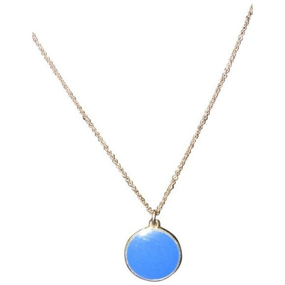 Kate Spade Blue Enamel & Gold Pendant and Necklace