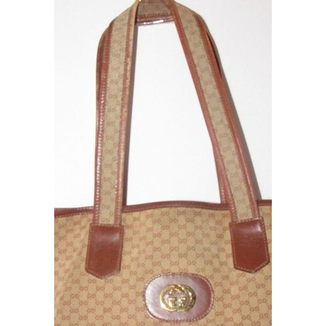 Gucci Micro Guccissima Print Suede Leather Shades Of Brown Tote