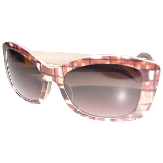 Prada Marbleized Heavy Plastic In Shades Of Brown Sunglassesdesigner Sunglasses