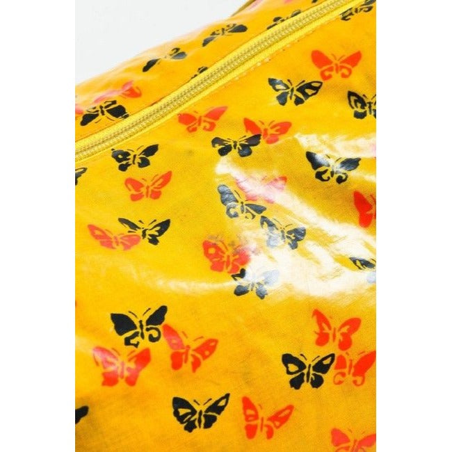 Bottega Veneta Vintage Pursesdesigner Purses Red And Black Butterfly Print On Yellow Glossy With Yel