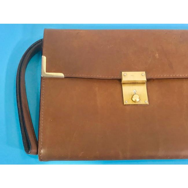 Gucci Vintage Pursesdesigner Purses Brown Leather Clutch