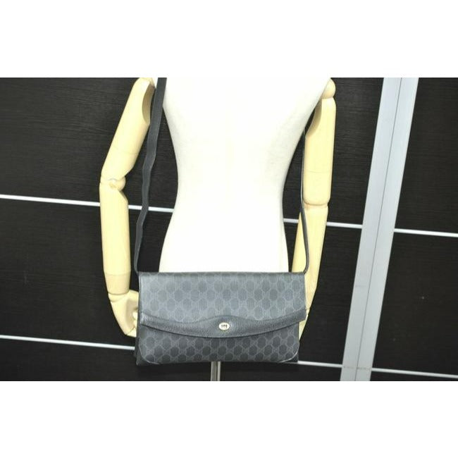 Gucci Supreme Guccissima Print Two Way Gray Leather And Gg Leather Shoulder Bag