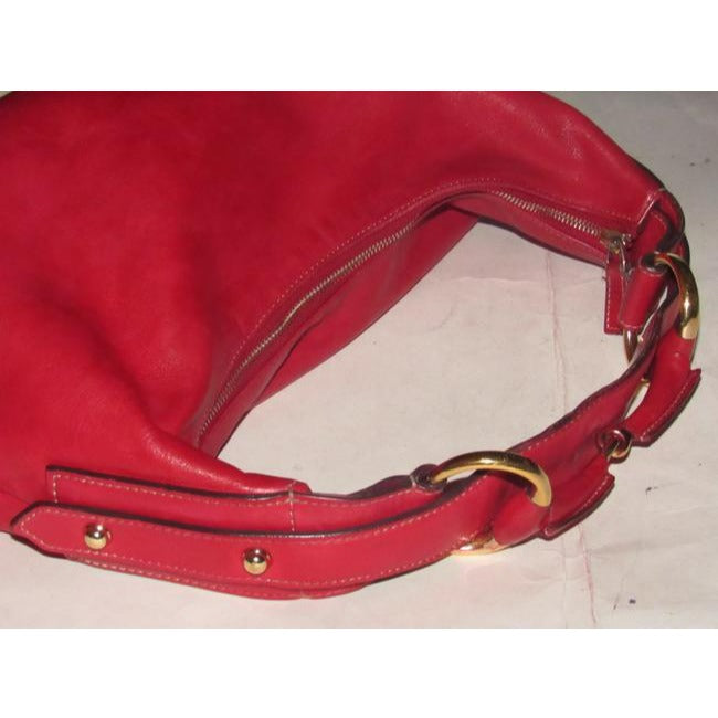 Gucci Horsebit Vintage Red Leather Hobo Bag