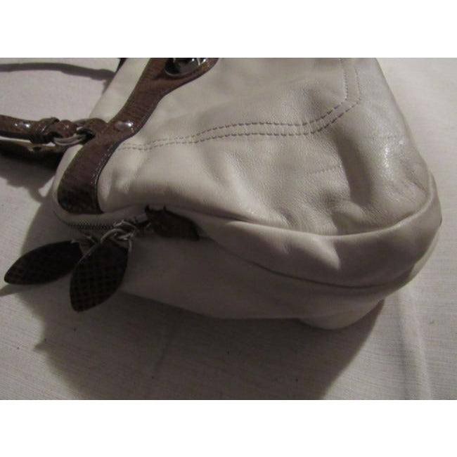 Coach Vintage Pursesdesigner Purses Ivory Buttery Soft Leather And Brown Snakeskin Embossed Leather