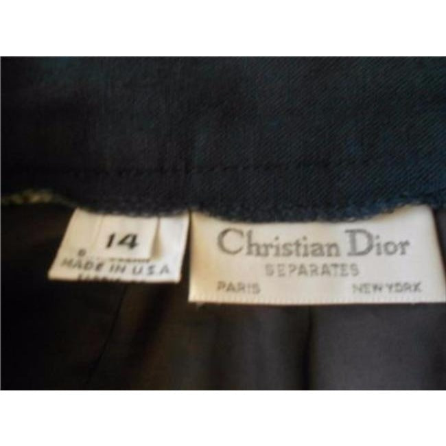 Dior Navy Blue Silk Blend Vintage Skirt