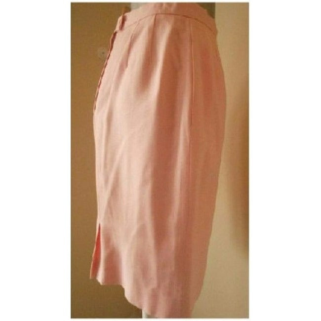 Dior Pink Silk And Linen Blend Vintage Skirt