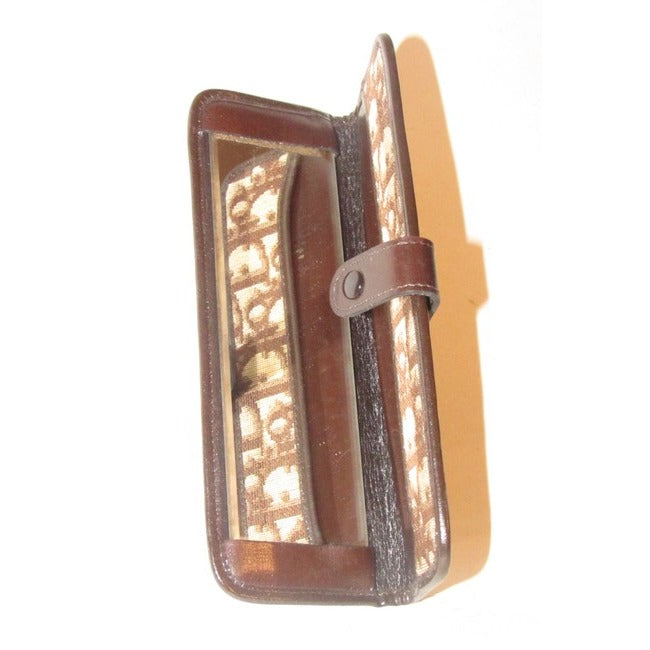 Dior Brown Trotter Print Mirrored Accessory for Comb Cash etc.