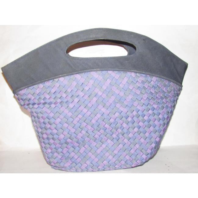 Bottega Veneta Vintage Pursesdesigner Purses Shades Of Purple And Blue Woven Intrecciato Silk And He