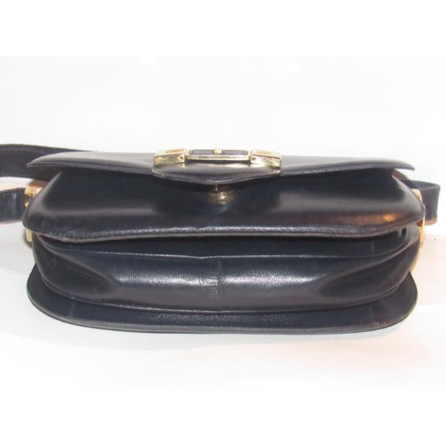 Bally Vintage Pursesdesigner Purses Navy Blue Leather Shoulder Bag