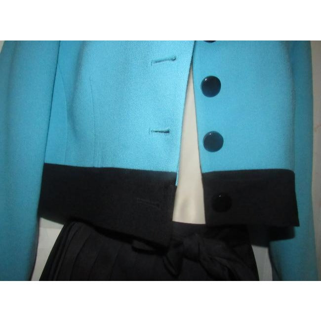 Dior Turquoise Blue And Black Wool Blazer