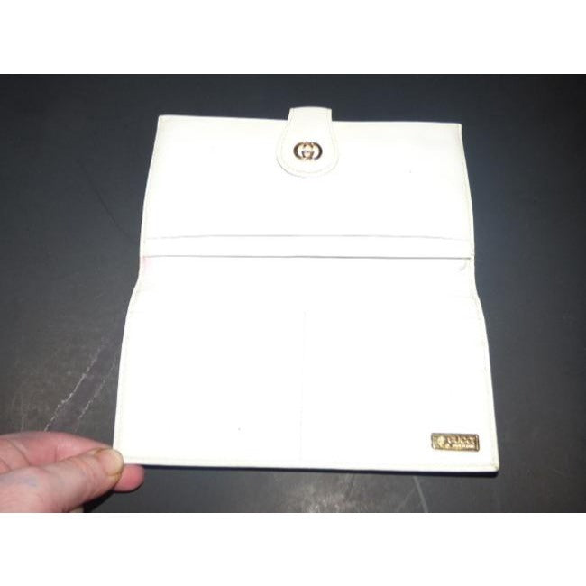 Gucci White Micro G Print Guccissima Wallet