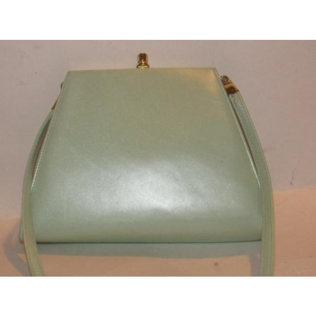 Bally Vintage Pursesdesigner Purses Mint Green Leather Shoulder Bag