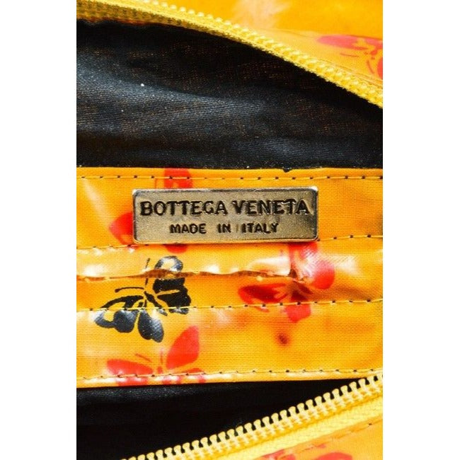 Bottega Veneta Vintage Pursesdesigner Purses Red And Black Butterfly Print On Yellow Glossy With Yel