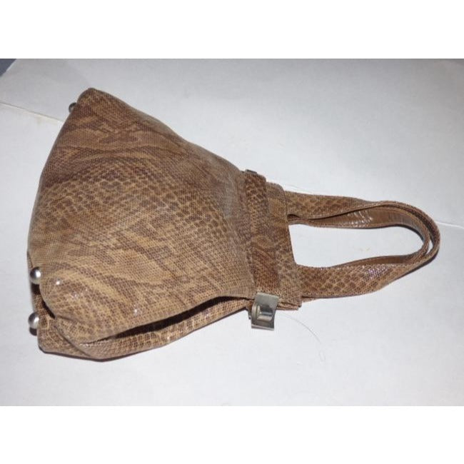 Stuart Weitzman Vintage Pursesdesigner Purses Python Leather In Shades Of Brown Clutch