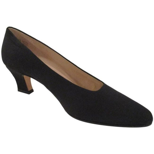 Enzo Angiolini Black Brush Fabric Almond Pumps Size Us