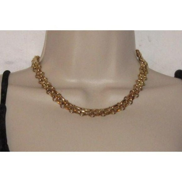 Christian Dior ICONIC Gold CD Charm Interlocking Round Link 18" Necklace