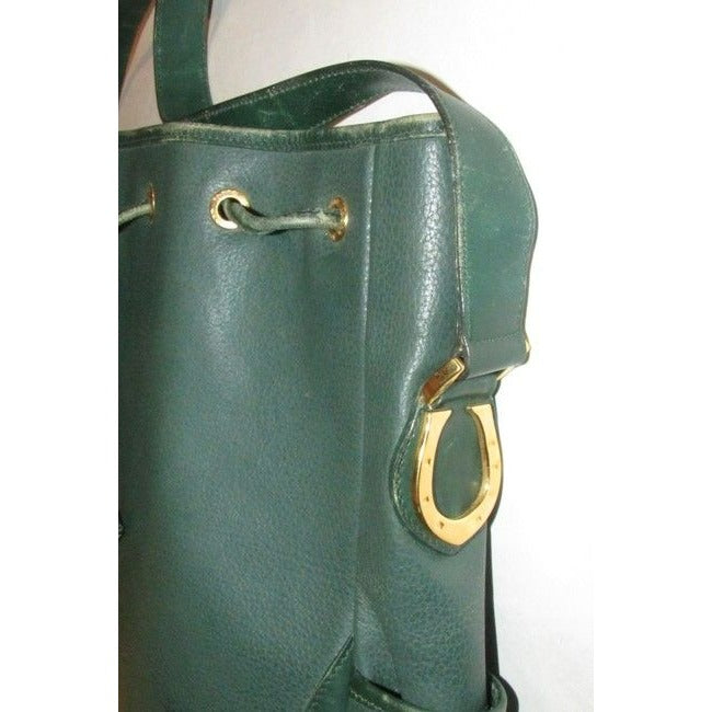 Gucci Vintage Guccidesigner Purses Green Leather Satchel