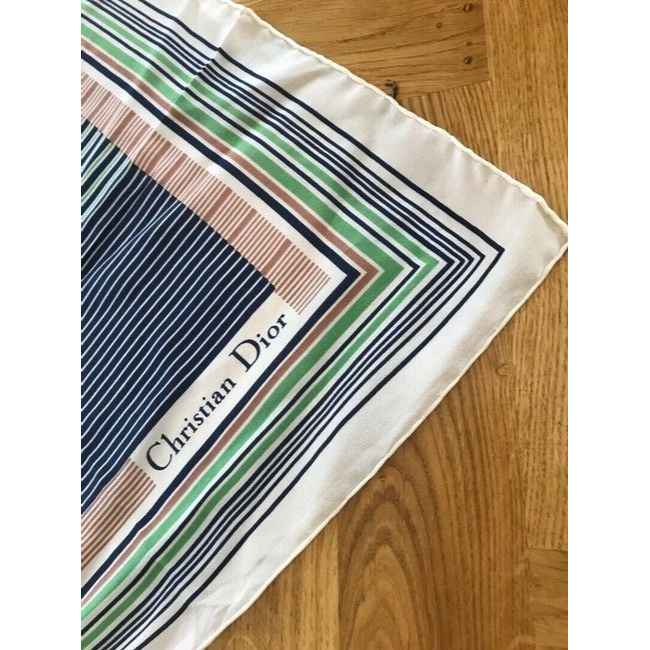 SOLD - Dior Multi Color D Logo Scarf