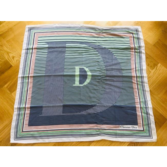 SOLD - Dior Multi Color D Logo Scarf