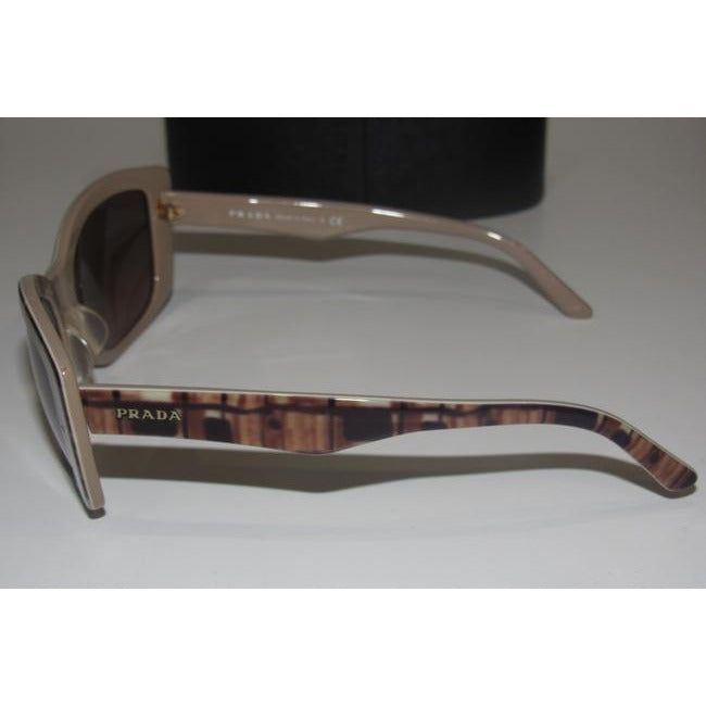 Prada Marbleized Heavy Plastic In Shades Of Brown Sunglassesdesigner Sunglasses