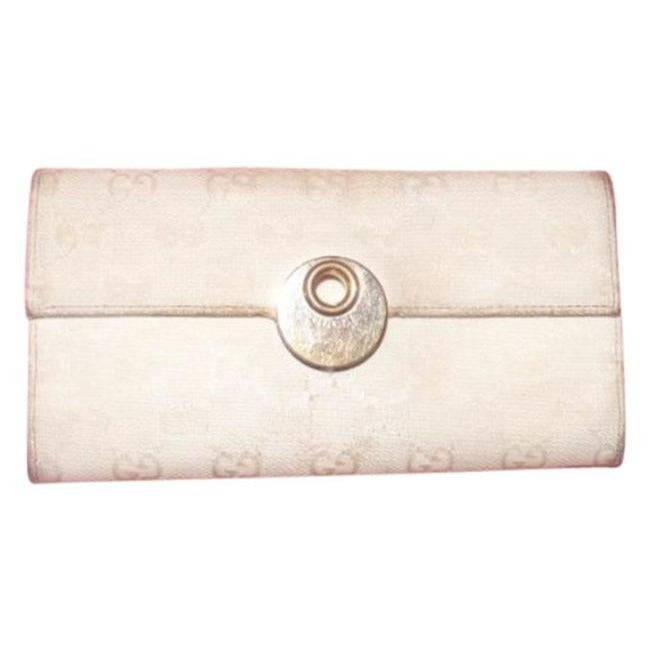 Gucci White Guccissima Print Leather XL Eclipse Wallet