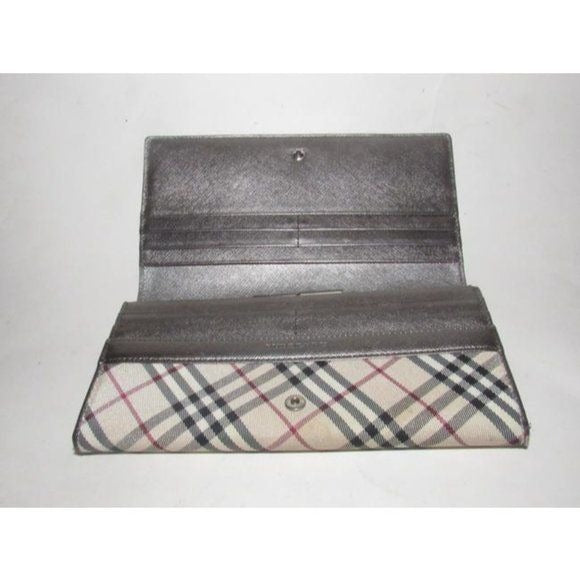 Burberry Nova Check & Pewter Leather XL Wallet