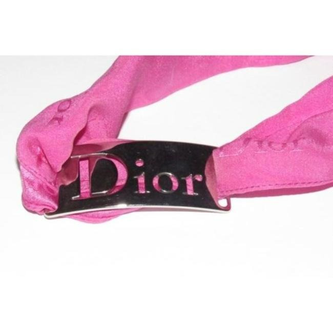 Dior Pink Removable Chrome Ring Scarf