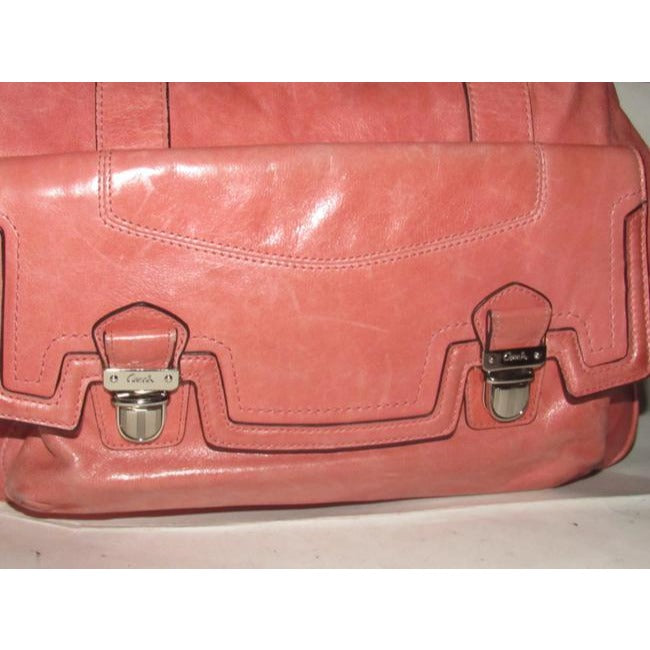 Coach Vintage Pursesdesigner Purses Buttery Pink Leather With Chrome Hardware Satchel