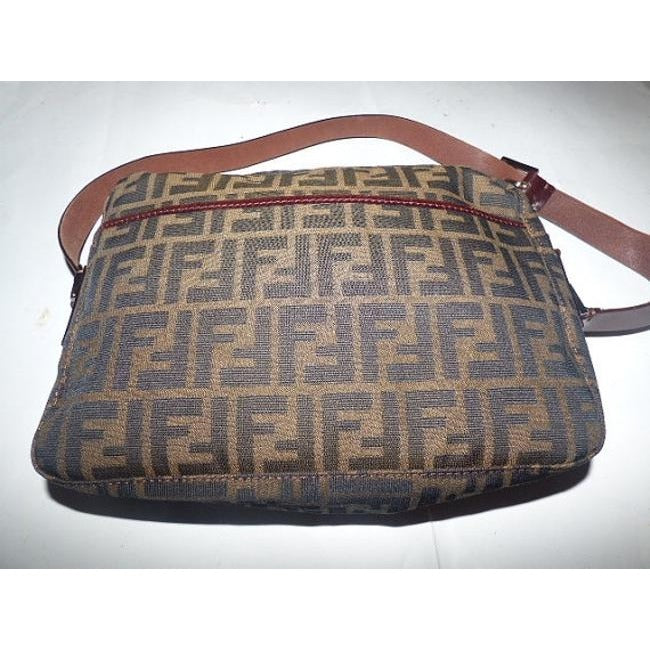 Fendi And Purse Tobacco Zucca Print Leather And Canvas Shoulder Bag