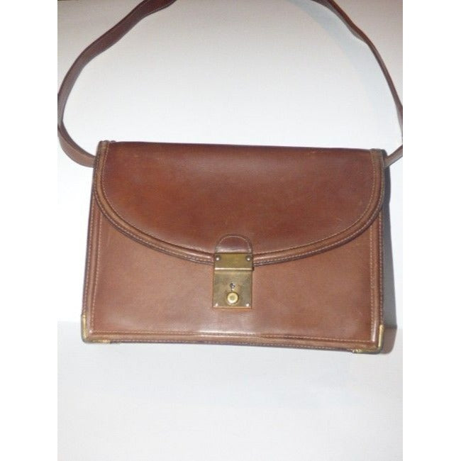 Gucci Vintage Supple Brown Leather Shoulder Bag