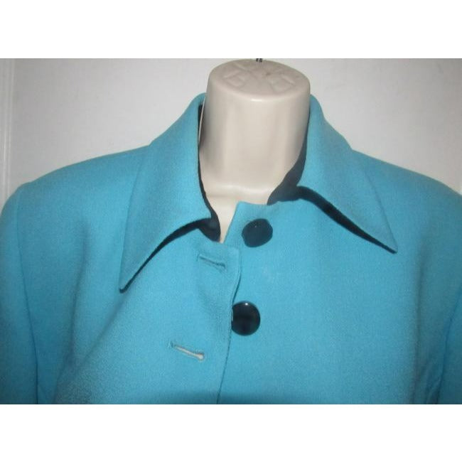 Dior Turquoise Blue And Black Wool Blazer