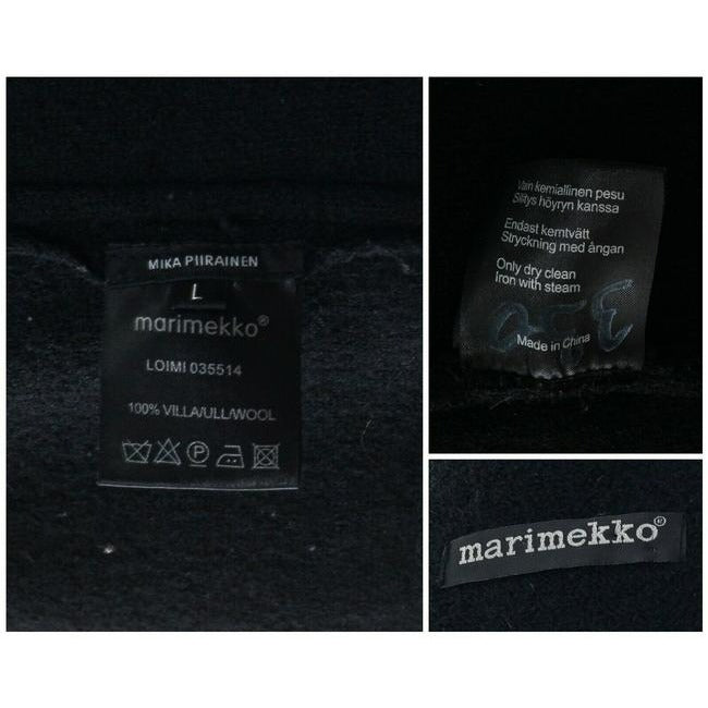 Marimekko Black Wool Long Coat