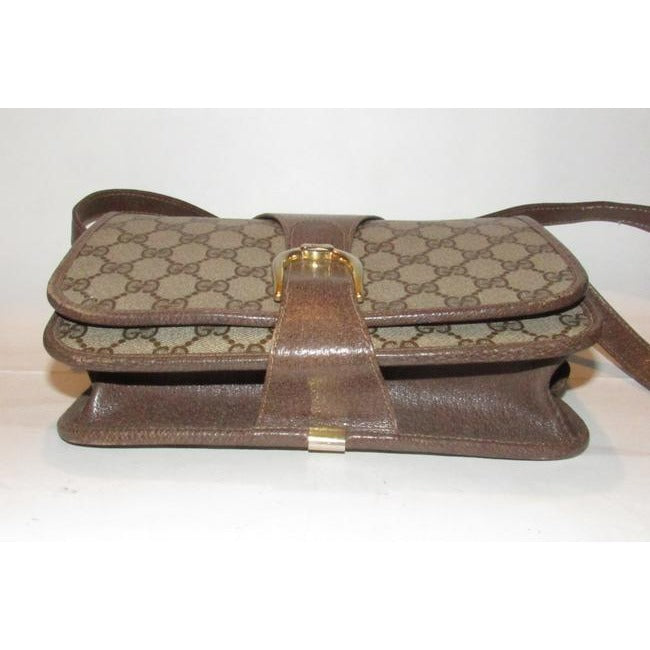 Gucci Horsebit Vintage Accessory Collection Brown Large G Logo Print