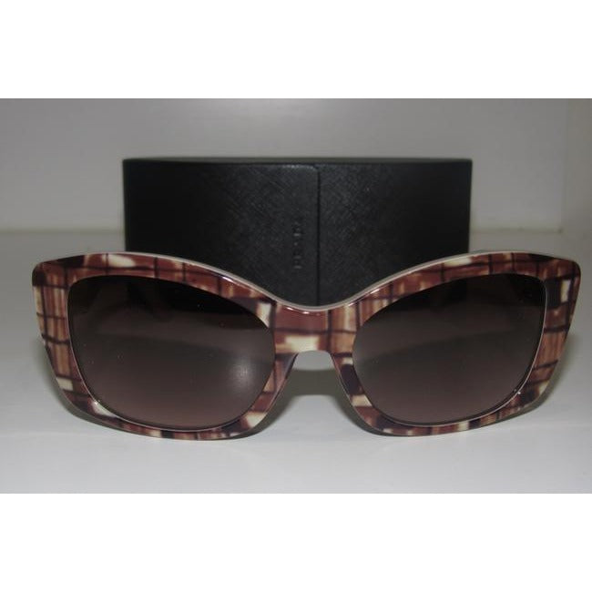 Prada Marbleized Heavy Plastic In Shades Of Brown Sunglassesdesigner Sunglasses