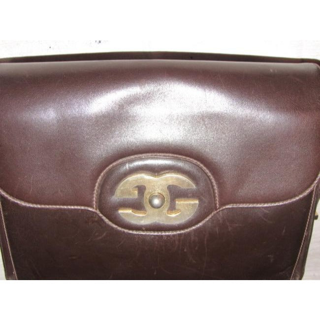 Gucci Vintage Rich Brown Leather Satchel