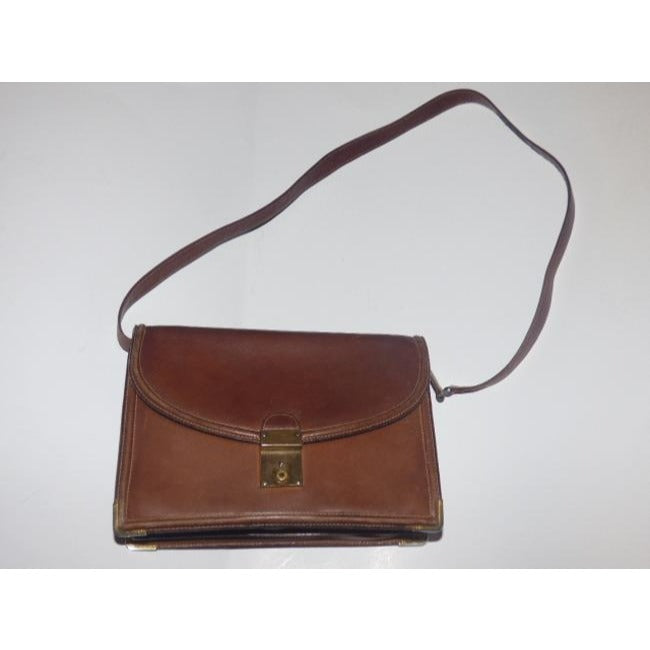 Gucci Vintage Supple Brown Leather Shoulder Bag