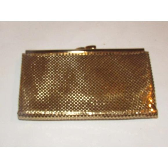 Whiting And Davis Vintage Gold Mirrored Mesh Chainmaille Designer Purse