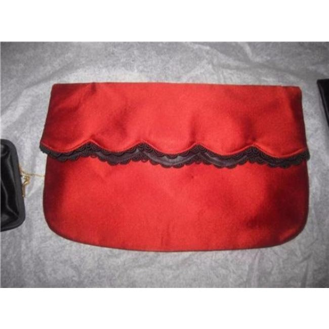 Koret Vintage Pursesdesigner Purses Red And Black Silk And Velvet Clutch