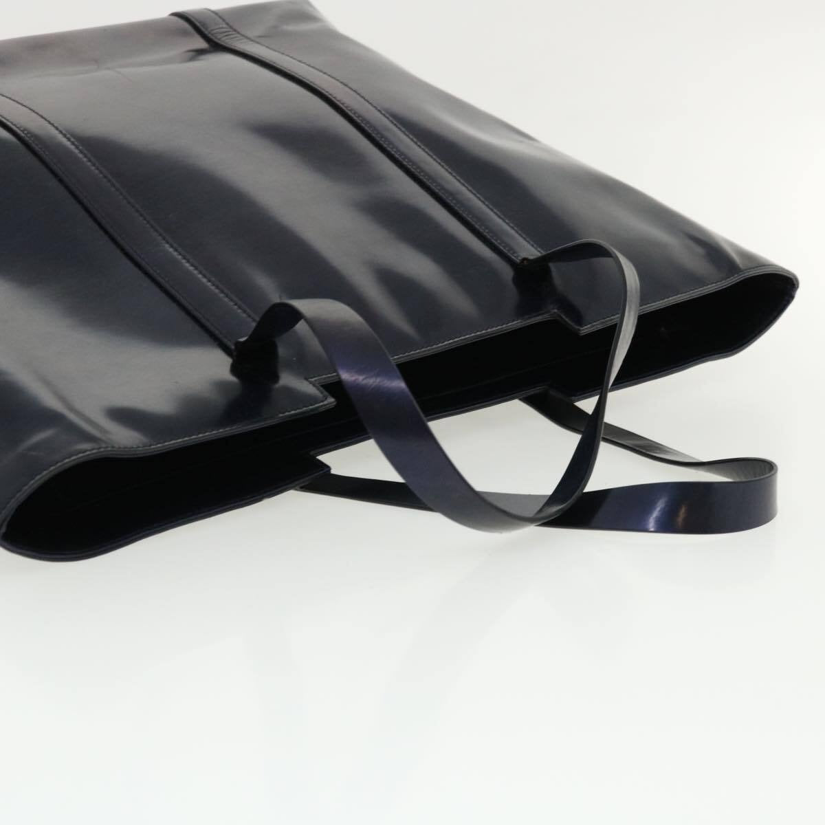 Gucci, metallic blue leather, XL tote bag/shoulder purse with  a top zip closure, graduated shape, & chrome accents