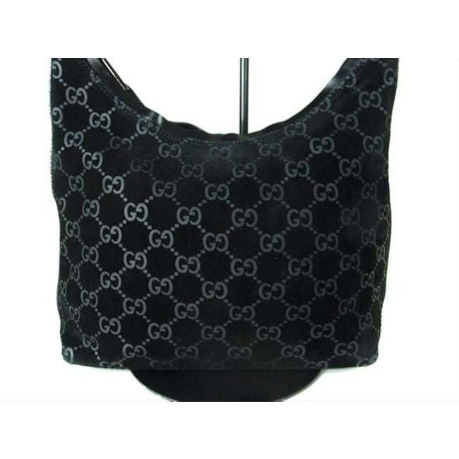 Gucci Gg Supreme Shoulder Tom Ford Guccissima Embossed Style Black Suede Leather And Hobo Bag