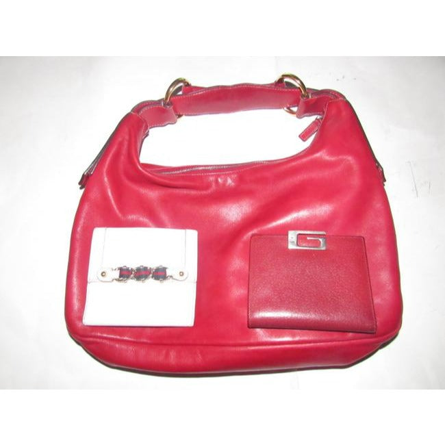 Gucci Horsebit Vintage Red Leather Hobo Bag