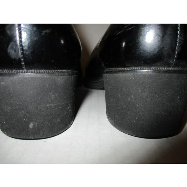 Salvatore Ferragamo Black Patent Leather Flats Size Us