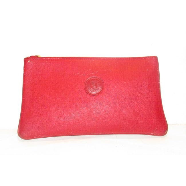 Fendi Early Sas Zucchinosmall Style Purses True Red Zucchino Or Small F Logo Print Coated Canvas And