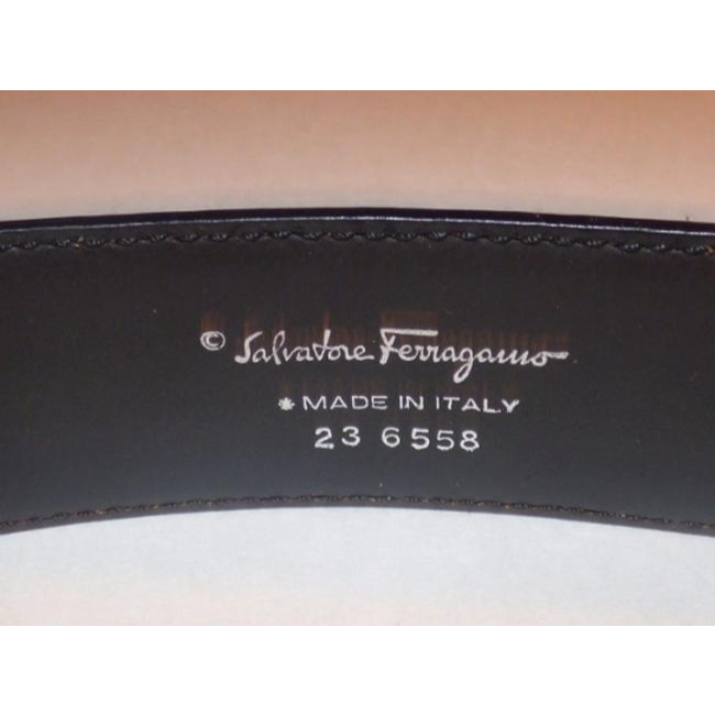 Salvatore Ferragamo Black Leather Vintage Belt