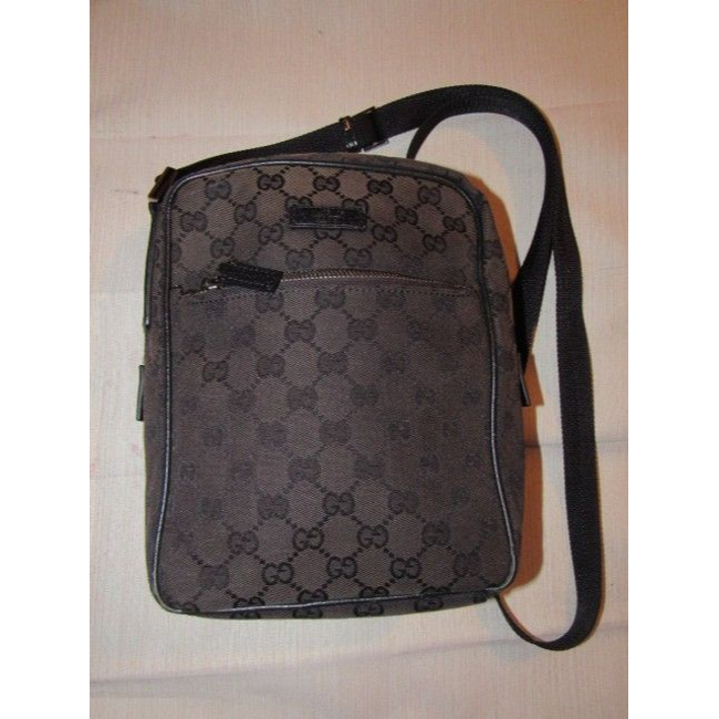 Gucci Newer Pursesdesigner Purses Dark Brown Leather And Brown Large G Logo Print Canvas With A Nylo