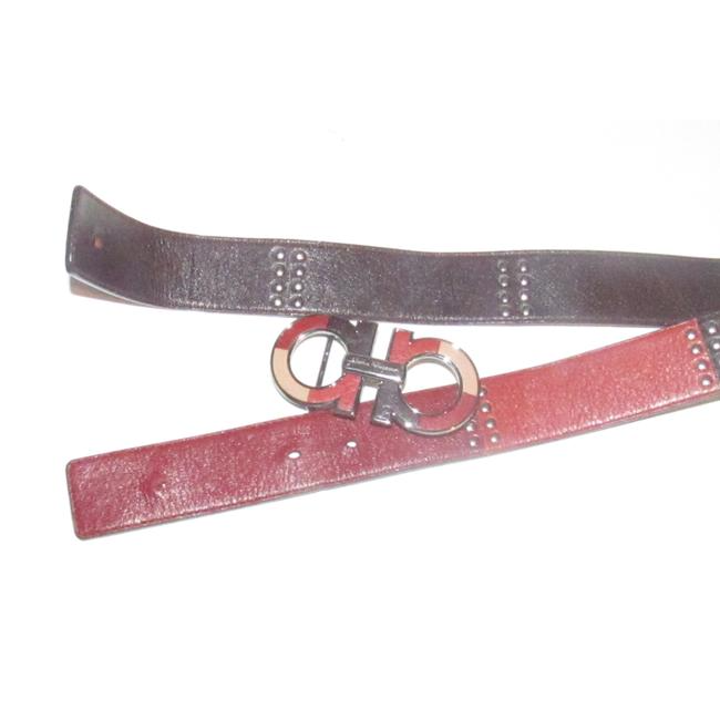 Ferragamo Multi Colored Belt w Gancini Enamel Buckle