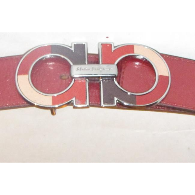 Ferragamo Multi Colored Belt w Gancini Enamel Buckle